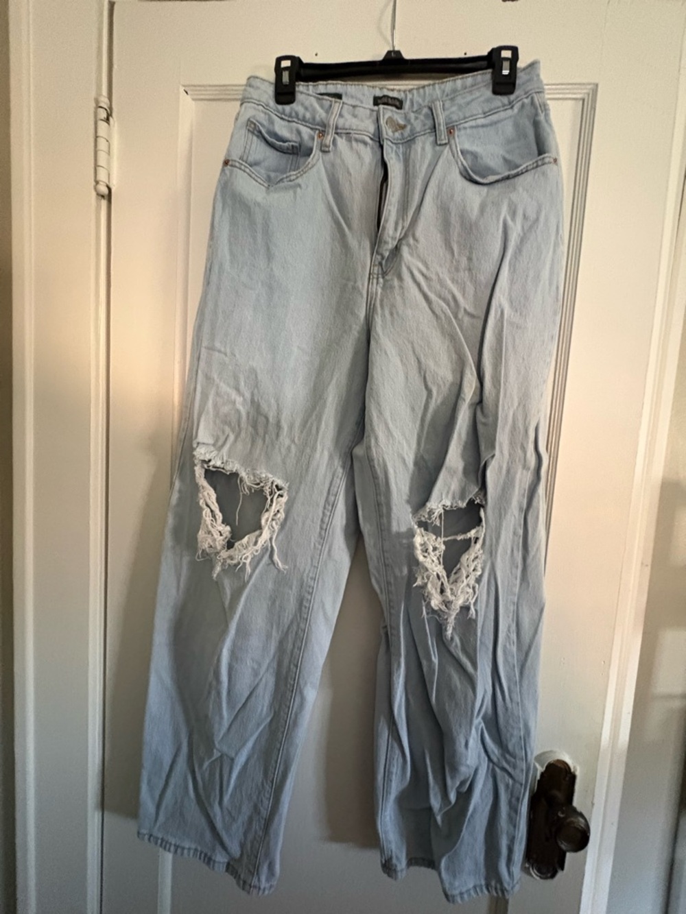 wild fable Light Blue Distressed Boyfriend Jeans